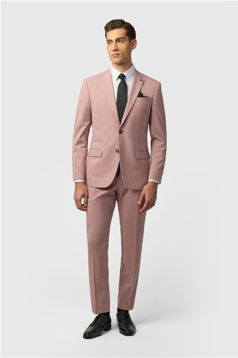 Antique Rogue Slim Fit Blake Pink Plain Jacket
