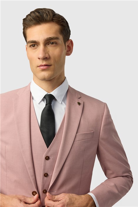 Antique Rogue Slim Fit Blake Pink Plain Jacket
