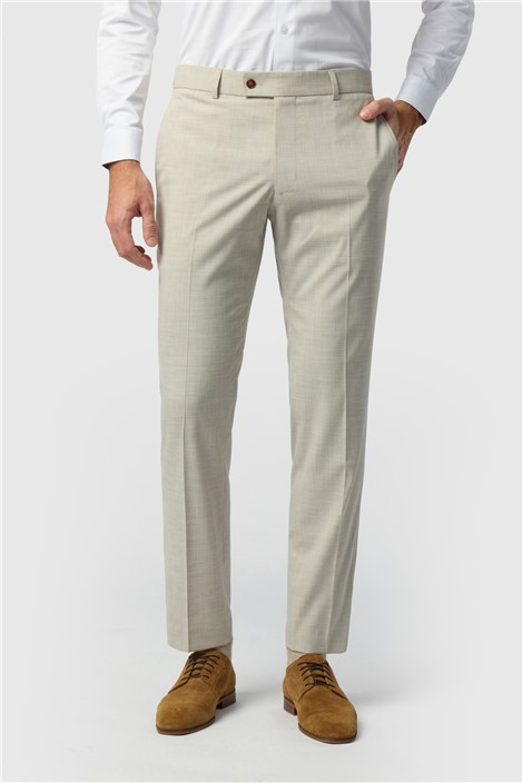 Antique Rogue Slim Fit Gresham Ecru Check Trouser
