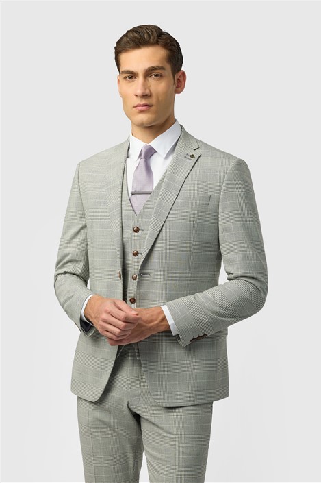 Antique Rogue Slim Fit Astor Monochrome Check Jacket