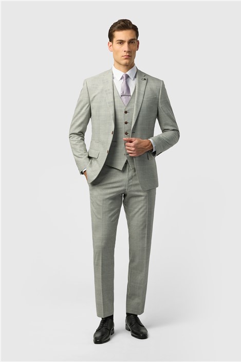 Antique Rogue Slim Fit Astor Monochrome Check Jacket