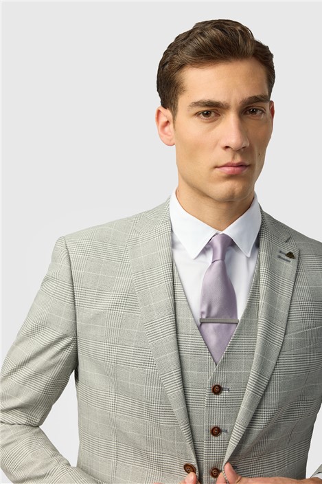 Antique Rogue Slim Fit Astor Monochrome Check Jacket