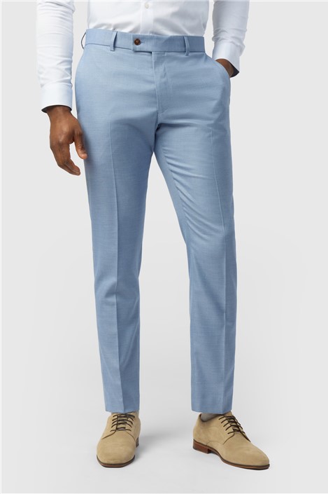 Antique Rogue Slim Fit Blake Pale Blue Texture Trouser
