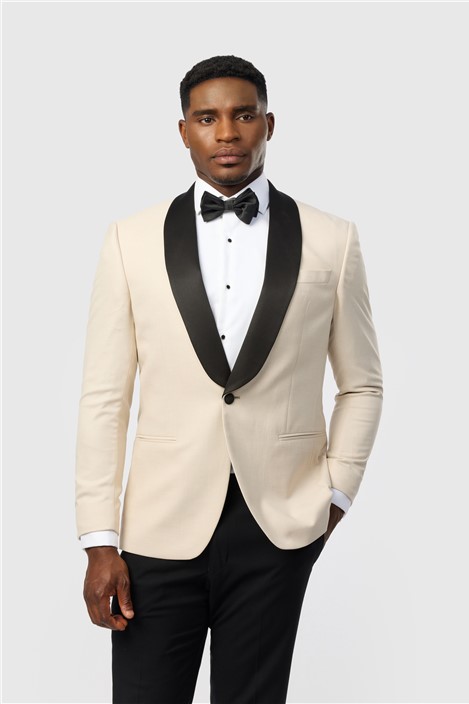 Antique Rogue Slim Fit Ecru Texture Dresswear Jacket