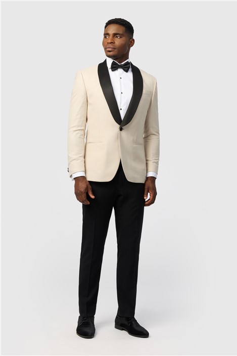 Antique Rogue Slim Fit Ecru Texture Dresswear Jacket