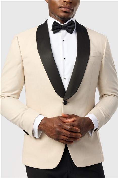 Antique Rogue Slim Fit Ecru Texture Dresswear Jacket