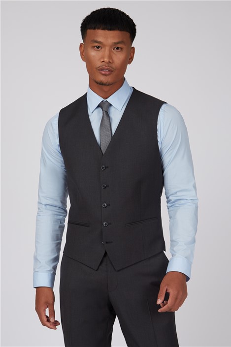 Black shirt 2024 and grey waistcoat