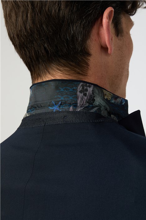 Antique Rogue Slim Fit Curtis Navy Twill Jacket