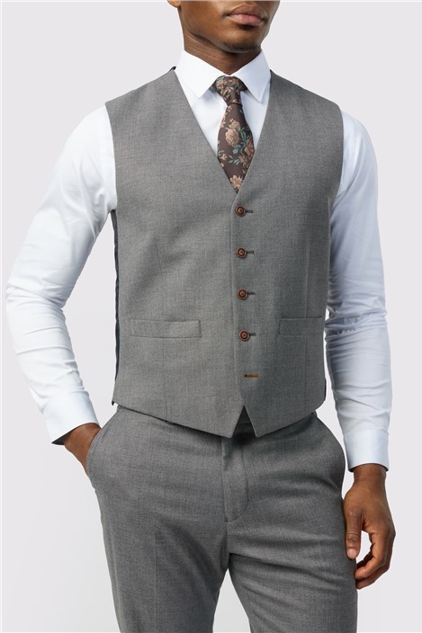 Antique Rogue Grey Texture Stretch Waistcoat