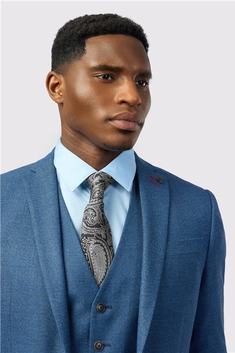 Antique Rogue Slim Fit Blue Texture Stretch Jacket