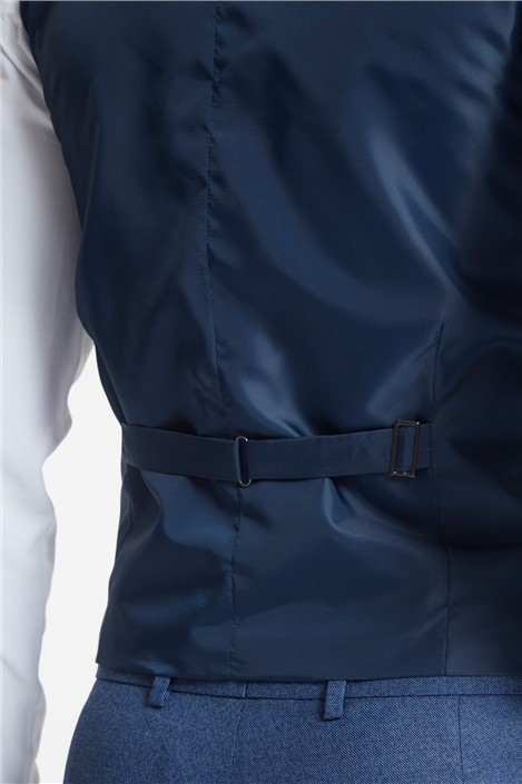 Antique Rogue Blue Texture Stretch Waistcoat