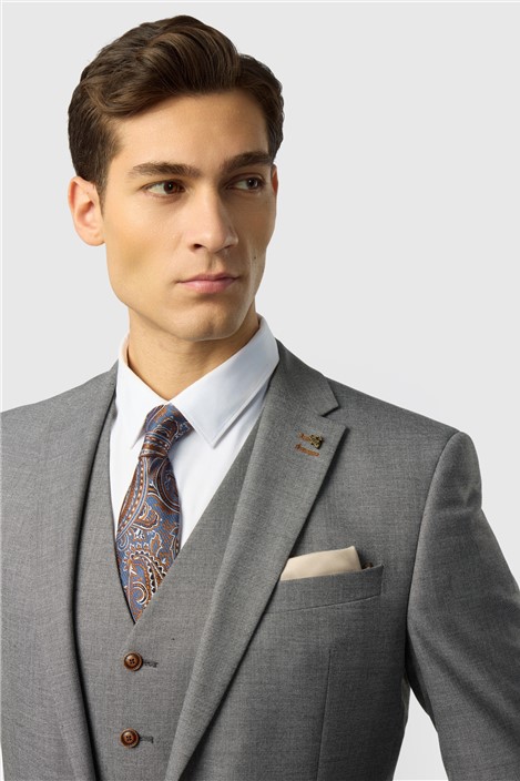 Antique Rogue Slim Fit Blake Grey Texture Jacket