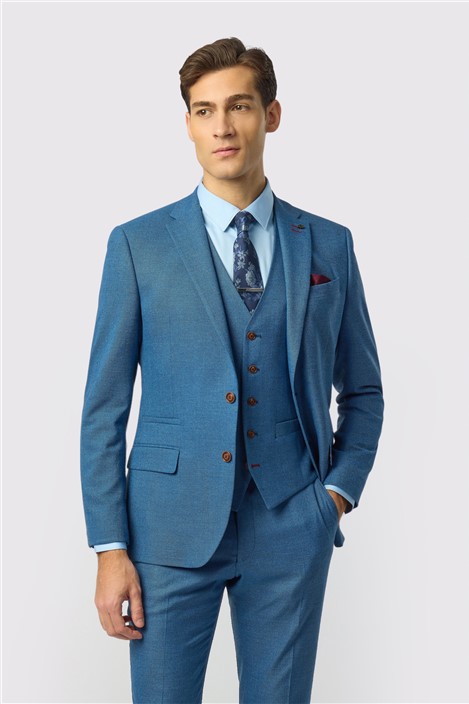 Antique Rogue Slim Fit Blake Blue Texture Jacket