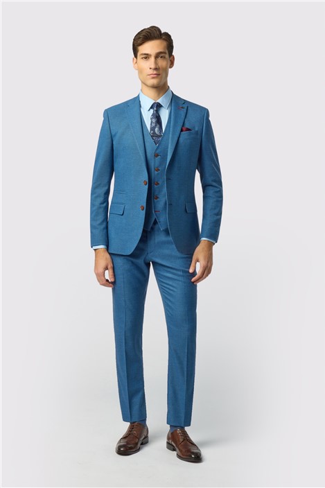 Antique Rogue Slim Fit Blake Blue Texture Jacket