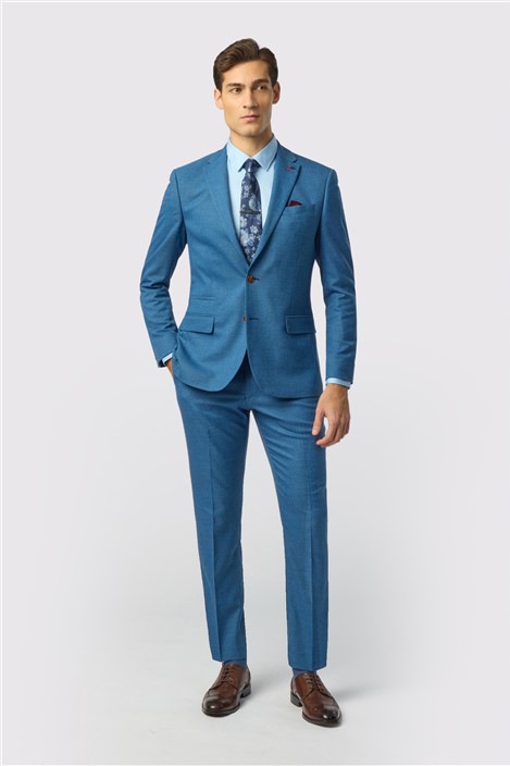 Antique Rogue Slim Fit Blake Blue Texture Jacket