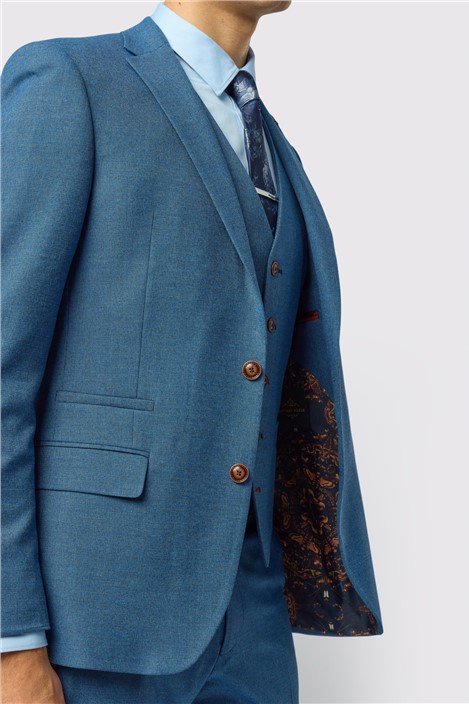 Antique Rogue Slim Fit Blake Blue Texture Jacket