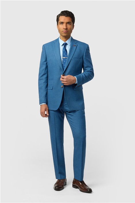 Antique Rogue Regular Fit Blake Blue Texture Jacket
