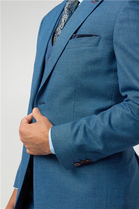 Antique Rogue Regular Fit Blake Blue Texture Jacket
