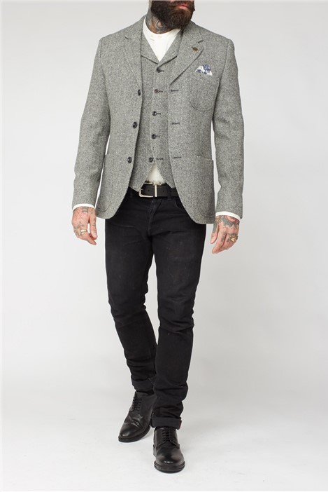 Grey Shetland Jacket