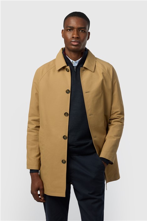 Ted Baker Short Coated Cotton Blend Mac