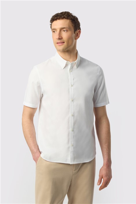Ted Baker White Oxford Short Sleeve Shirt