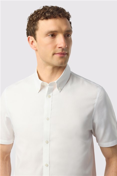 Ted Baker White Oxford Short Sleeve Shirt