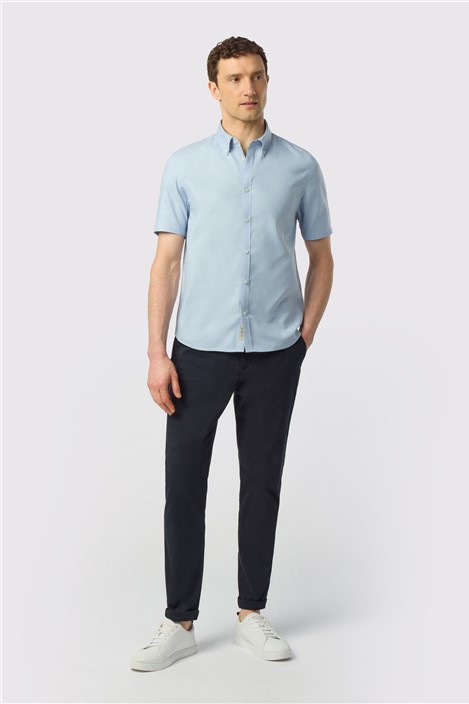 Ted Baker Pale Blue Oxford Short Sleeve Shirt