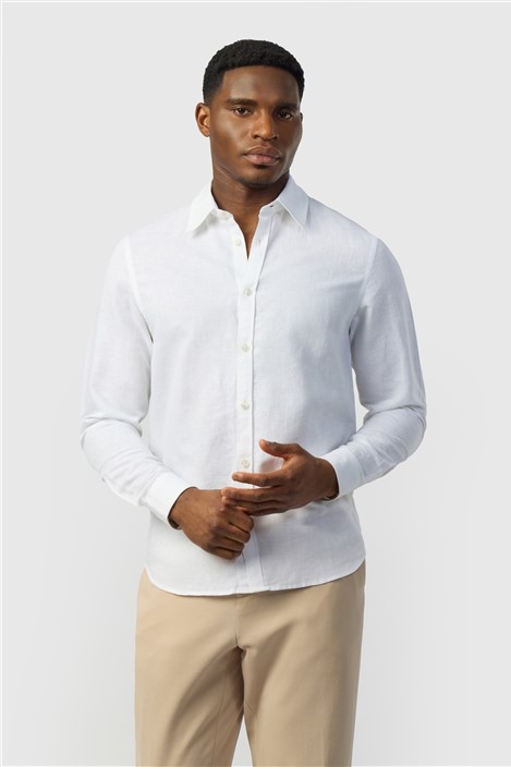 Ted Baker White Linen Blend Shirt