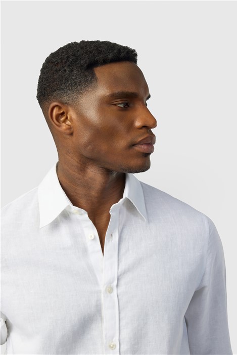 Ted Baker White Linen Blend Shirt