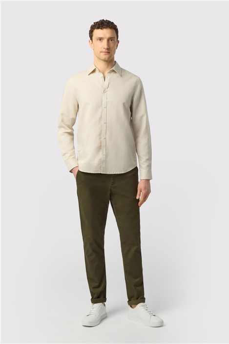 Ted Baker Stone Linen Blend Shirt
