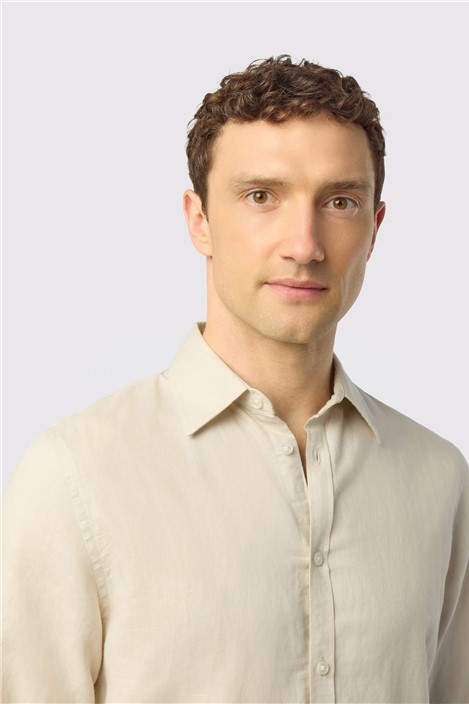 Ted Baker Stone Linen Blend Shirt