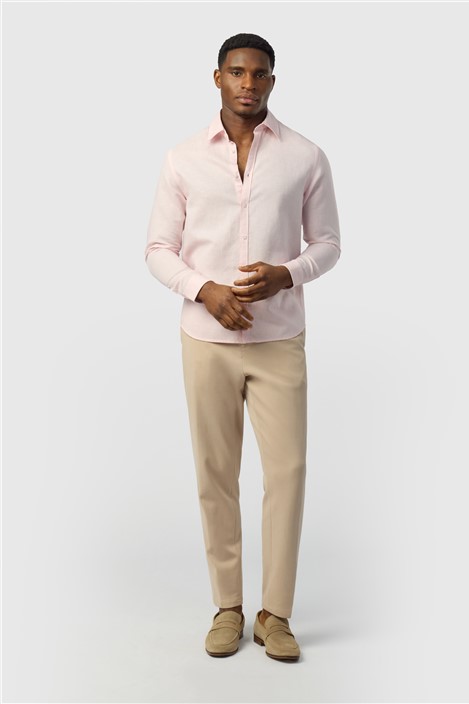 Ted Baker Pale Pink Linen Blend Shirt