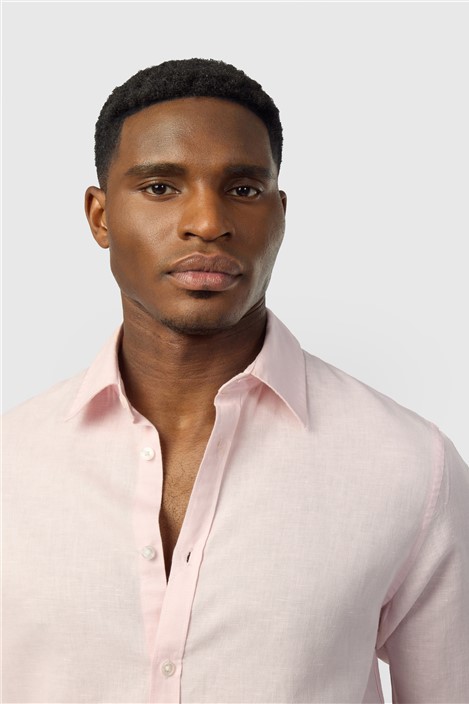 Ted Baker Pale Pink Linen Blend Shirt