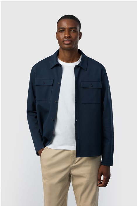 Ted Baker Navy Jersey Overshirt