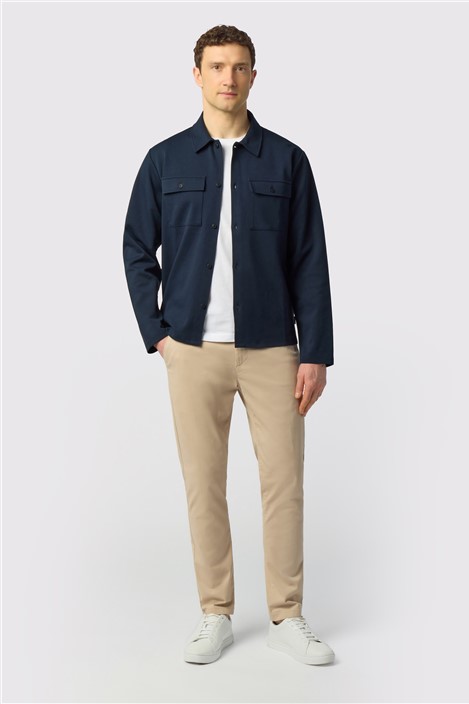 Ted Baker Slim Fit Stone Cotton Stretch Chino Trousers