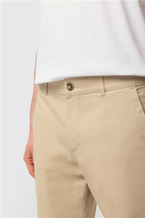 Ted Baker Slim Fit Stone Cotton Stretch Chino Trousers