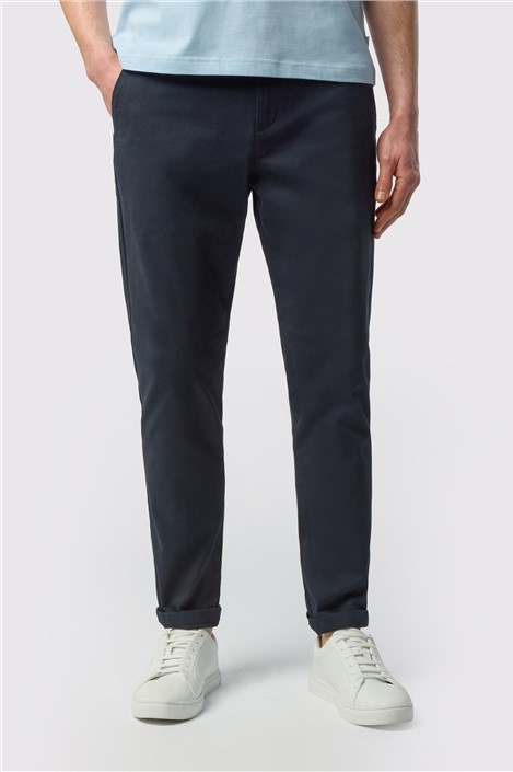 Ted Baker Slim Fit Navy Cotton Stretch Chino Trousers