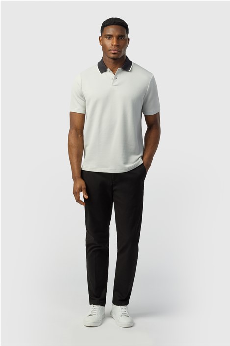 Ted Baker Slim Fit Black Cotton Stretch Chino Trousers