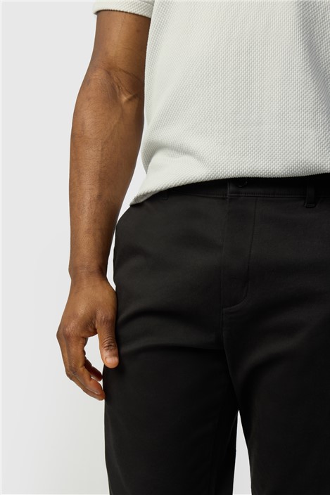Ted Baker Slim Fit Black Cotton Stretch Chino Trousers