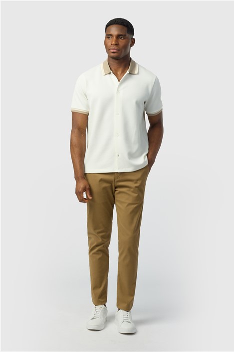 Ted Baker Slim Fit Tan Cotton Stretch Chino Trousers