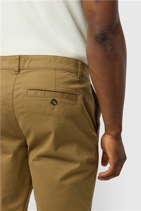 Ted Baker Slim Fit Tan Cotton Stretch Chino Trousers