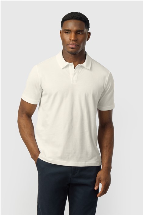 Ted Baker Ivory Cotton Polo