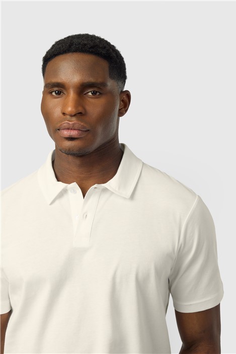 Ted Baker Ivory Cotton Polo