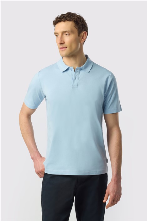 Ted Baker Light Blue Cotton Polo