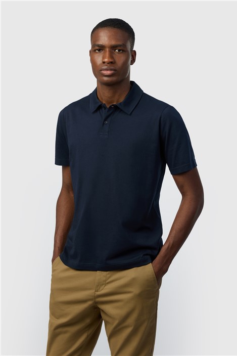 Ted Baker Navy Cotton Polo
