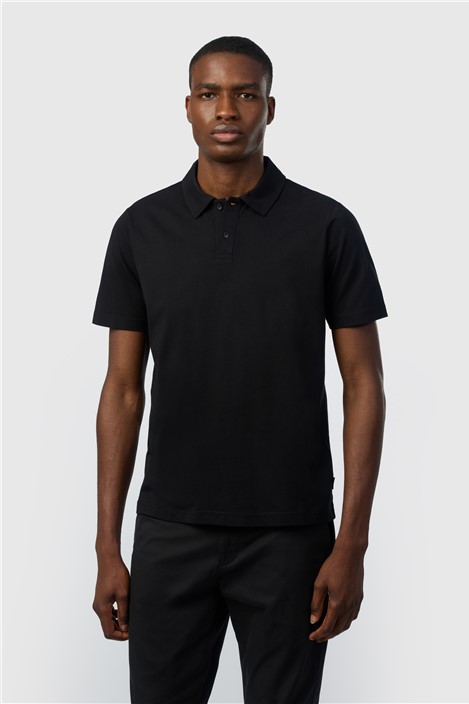 Ted Baker Black Cotton Polo