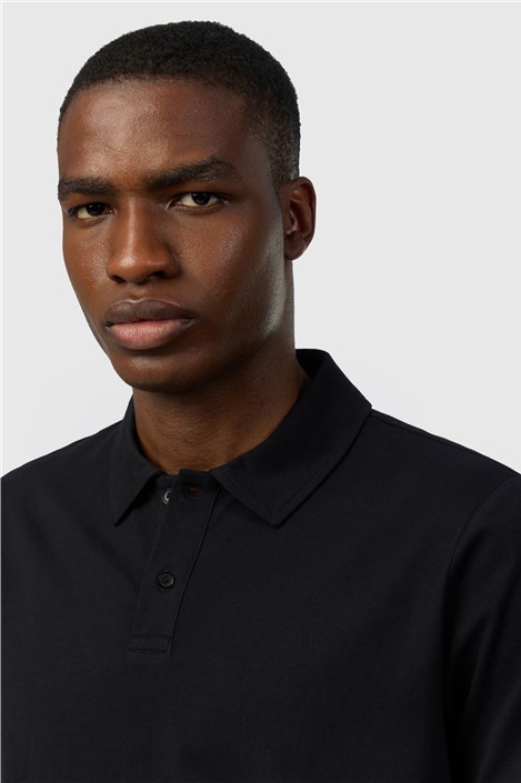 Ted Baker Black Cotton Polo