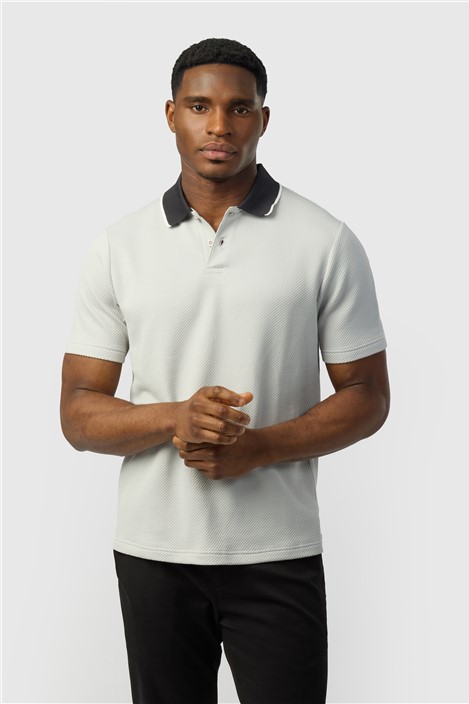 Ted Baker Grey Textured Polo