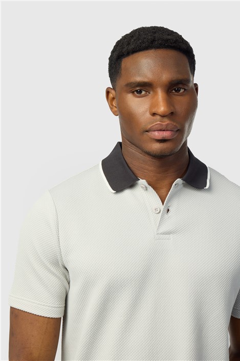 Ted Baker Grey Textured Polo