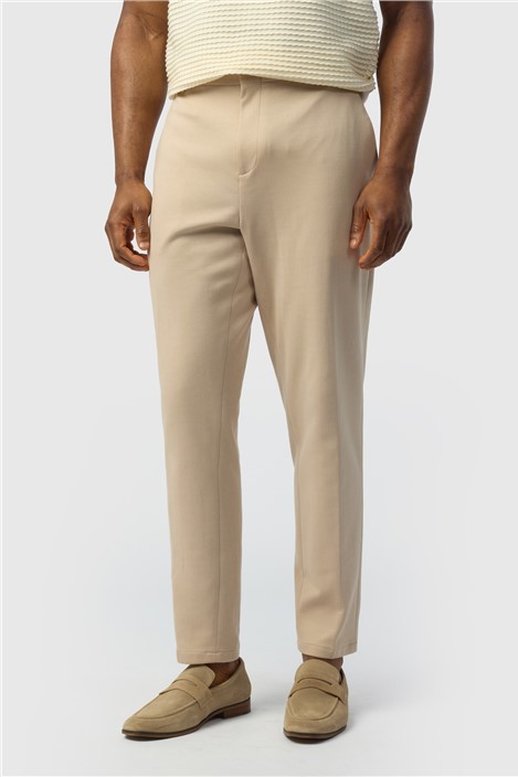 Ted Baker Slim Fit Stone Tapered Smart Jersey Trousers